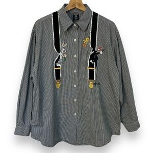 Warner Bros. Looney Tunes Gingham Check Women's XL Bugs Bunny Tweety Bird